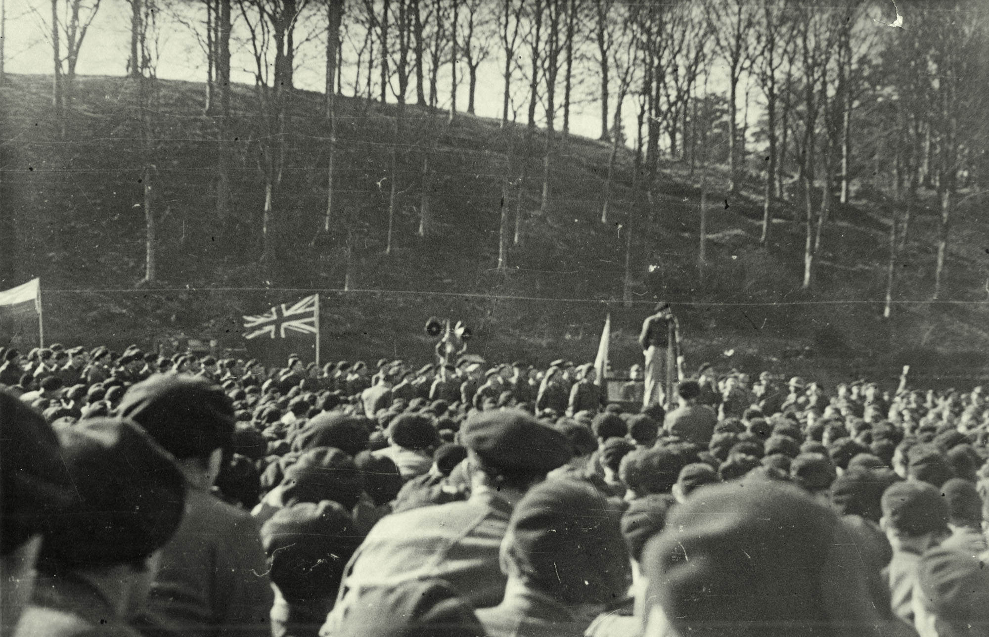 Général Montgomery s'adressant aux troupes polonaises - Ecosse - Galashiels- 13/03/1944