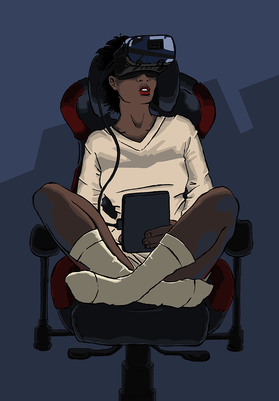 Recherche graphique pour un projet de bande-dessinée.